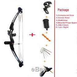 Archery Right Hand Compound Bow And Accessories Hunting Practice Kit 25-45Lbs
