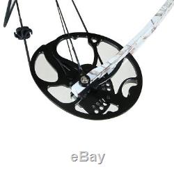 Archery White Compound Bow and Arrows Adjsutable Hunting USA Limbs Right Hand