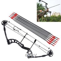Arrows Archery Hunting Black Set 30-60lbs Pro Compound Right Hand Bow Kit 12FRP