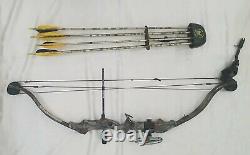 Bear Whitetail Legend Compound Hunting Bow with 6 Arrows Kwikee Kwiver holder