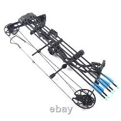 Black Pro Compound Bow Right Hand Bow Kit Archery Arrow Target Hunting 35-70lbs