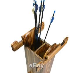 Bow Wooden Stand Arrow Quiver Storage Holder Recurve Bow Longbow Archery Hunting