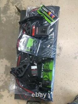Brand new Hoyt RX-4 Alpha RH 50-60# Storm 28-30in with extras Rest sight quiver