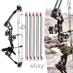 Compound Archery Kit with Arrows, Bow, Right Hand, Black 30-55lbs Target Hunting