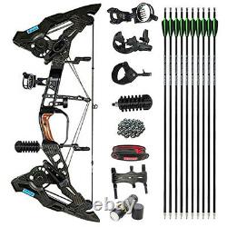 Compound Bow 21.5lbs-60lbs Steel Ball Dual Purpose Archery Hunting Arrows 330fps
