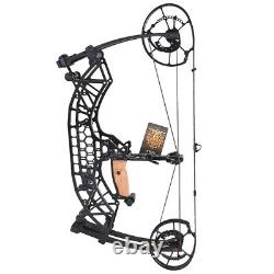 Compound Bow 35-65lbs Short Axis Steel Ball 380FPS Archery Let Off 80% R/LH Hunt