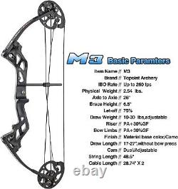 Compound Bow Arrows Kit 10-30lbs 260fps Archery Hunting Bow Shooting Target RH