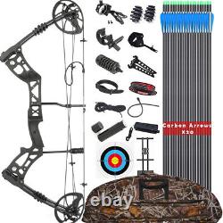 Compound Bow Arrows Set 30-70lbs Adjustable Archery Aluminum Bow Hunting Fishing