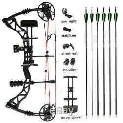 Compound Bow Arrows Set 30-70lbs Adjustable Archery Shooting Hunting Let Off 85%