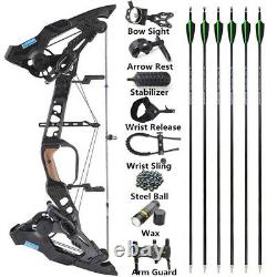 Compound Bow Dual-use Steel Ball 21.5lbs-60lbs Archery Arrows 330fps Hunting