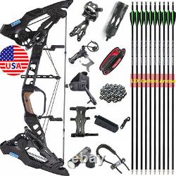 Compound Bow Kit 21.5lbs-60lbs Steel Ball Dual Use Archery Hunting Arrows 330fps
