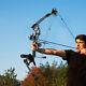 Compound Bow Kit With 12 Arrows Right Hand Archery Hunting Set Black 30-55lbs Us