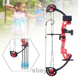 Compound Bow Right Hand Bow Kit 15-25 lbs Teens Hunting Archery Sport + Arrows