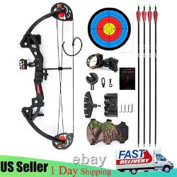 Compound Bow Set 15-29lbs Arrows Archery Hunting Equipment for Teens and Kids US