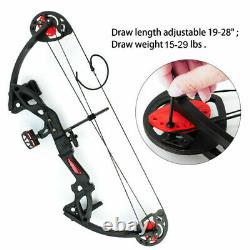 Compound Bow Set 15-29lbs Arrows Archery Hunting Equipment for Teens and Kids US