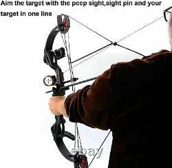 Compound Bow Set 15-29lbs Younth/Teenager Target Right Hand Archery Compound Bow