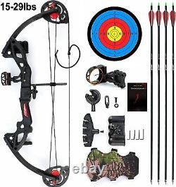 Compound Bow Set 15-29lbs Younth/Teenager Target Right Hand Archery Compound Bow