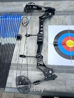 Compound Bow Set 30-70lbs Hunting Fishing Arrow Sight Kit Archery JUNXING