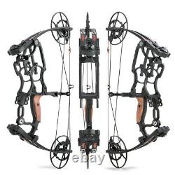 Compound Bow Short Axis 50-75lbs Archery Hunting Fishing Shooting RH LH 340FPS