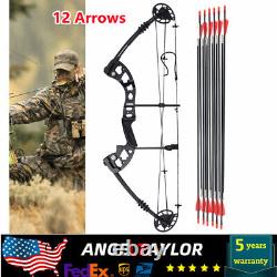 Compound Right Hand Bow Kit 12 Arrows Archery Hunting Tool 30-60lbs 310ft/Second