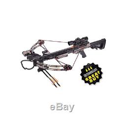 Crossbow Package Compound Centerpoint Hunting Black 370 FPS 185 Lb Draw +3 Bolts