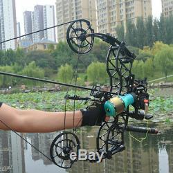 Dual-use Compound Bow Archery Hunting Catapult Fishing Steel Ball Slingshot 1PC