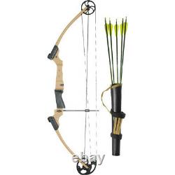 Genesis Bow 1004036 Sand Right-Handed Compound Bow Starter Kit