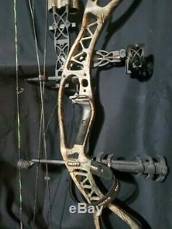 Hoyt Charger LH Compound Hunting Bow Left Handed RealTree With Extras