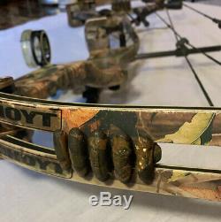 Hoyt Trykon Left Hand Bow 60-70 Lb 28 Inch Draw Length Compound Bow Hunting Used