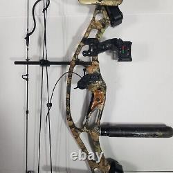 Hoyt XT 2000 Compound Bow Hunting RH Tru Glo Sight QAD Rest Quiver Mossy Oak