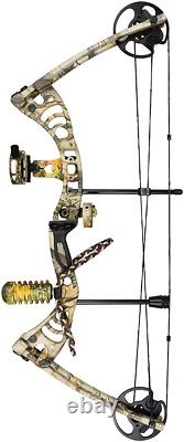 IGlow 30-55 lbs Black/Green/Camouflage Camo Archery Hunting Compound Bow 175 150