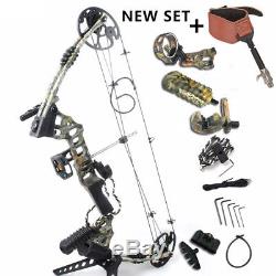 M120 Hunting Bow Set Right Hand Camo Compound Bow Archery Peep hole Sight Rest