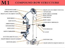 M1 19-30/10-50 LBS Compound Bow & Arrow Archery Hunting Target Kit Limbs Bow US