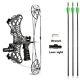 Mini Compound Bow Kit 30lbs Right Left Hand Laser Sight Archery Fishing Hunting
