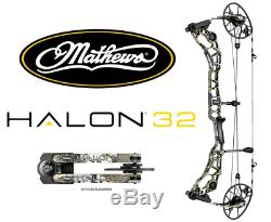 Mathews Halon 32 Right Hand 31 Draw 60# to 70# Compound Hunting Bow Elevated