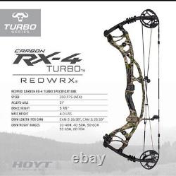 NEW Hoyt Rx-4 Turbo RH 50-60# 28 RH REALTREE EDGE CAMO Carbon Hunting Bow RX4