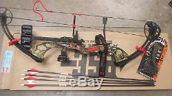 NEW STINGER X Country CAMO 70 BOW Hunt Ready Package RED KIT Carbon Arrows RTS