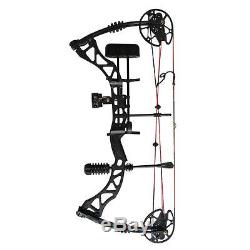 New Archery RTH 35-70Lbs Right Hand Compound Bow & Hunting Accessories Set Black