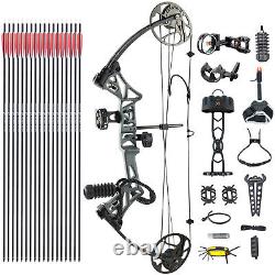 New Pro Compound Bow Kit 70 Lbs Adult Hunting Target Practice Archery Full Set
