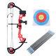 New Youth Kids Compound Bow & Arrows Kit Portable Archery Fishing Hunting Set