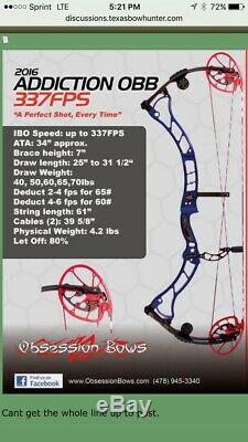 Obsession obb archery compound bow