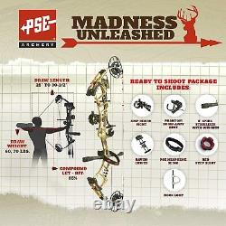 PSE ARCHERY Bow Madness Unleashed Compound Bow Hunting Set Arrow Right Hand