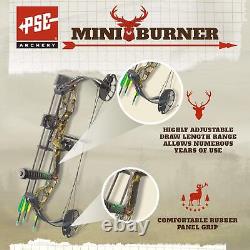 PSE ARCHERY Mini Burner Compound Bow-Hunting-Arrow-Set Right Hand Mossy O