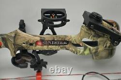 PSE Archery Sinister Compound LH Hunting Bow Package with Case & Arrows