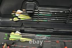 PSE Archery Sinister Compound LH Hunting Bow Package with Case & Arrows