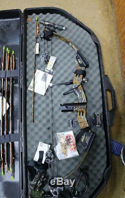 PSE mach6 compound bow trebark 28 60-70 lbs hunting Camuflage WithEXTRAS 28 ARROW