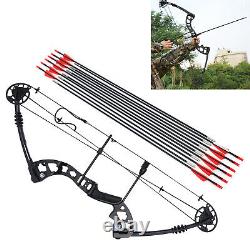 Pro Compound Right Hand Bow Arrow Kit 30-60lbs Target Hunting Archery 12 Arrows