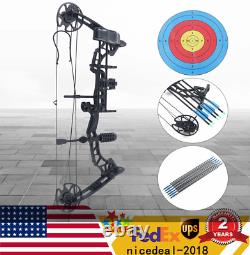Pro Compound Right Hand Bow Arrow Kit 35-70lbs Archery Arrow Target Hunting Set