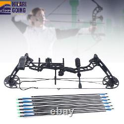 Pro Compound Right Hand Bow Arrow Kit Archery Arrow Target Hunting Set 35-70lbs