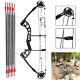 Pro Compound Right Hand Bow Kit 12frp Arrows Archery Hunting Black Set 30-60lbs